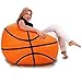 Ecopuf Basketball - Pouf fauteuil fauteuil ballon de basket-ball Puff Basket en similicuir Dim. 55 x 100