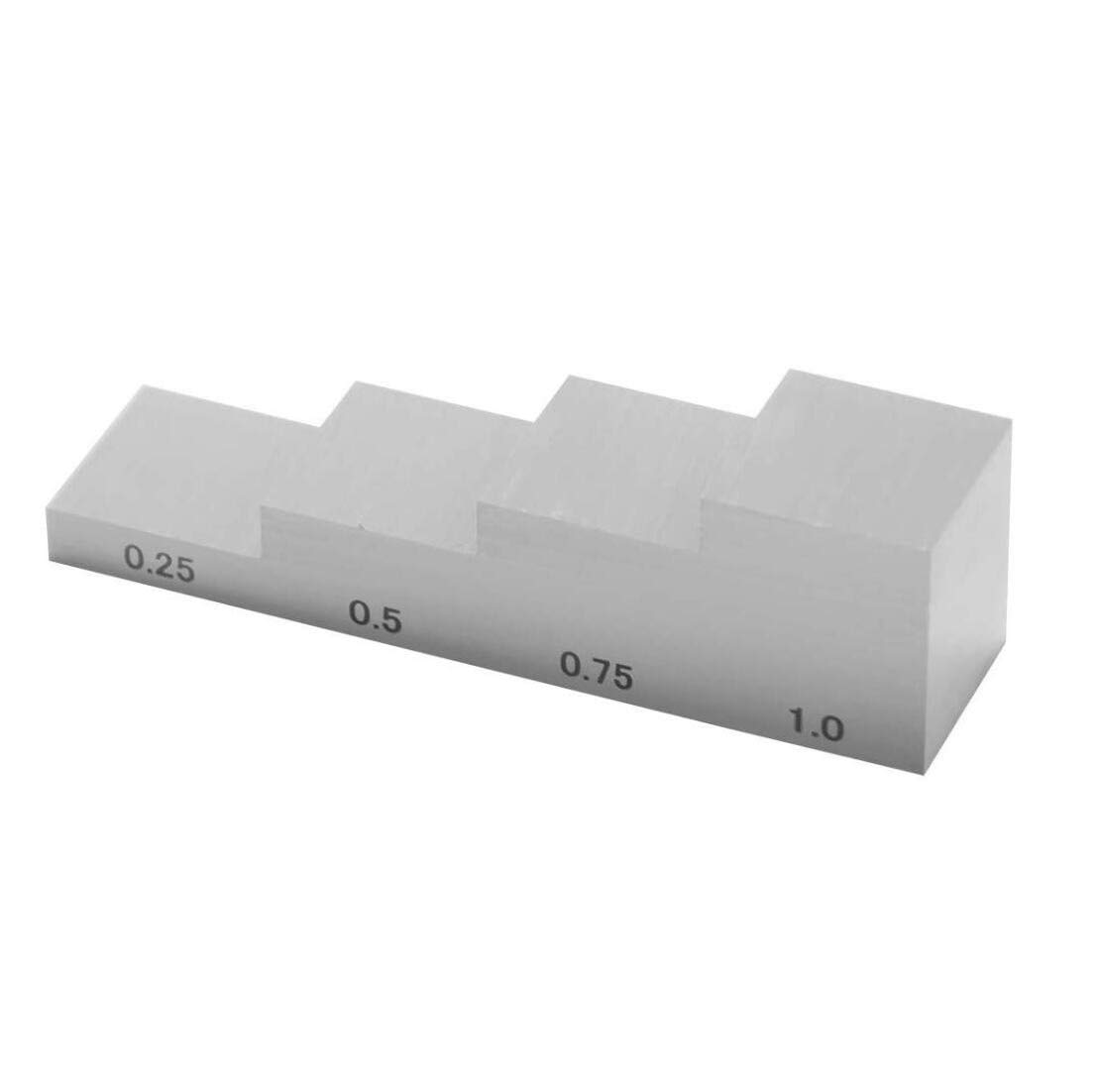 Ultrasonic Thickness Gauge 4 Step Calibration Blocks Thickness 0.250" 0.500" 0.750" 1.000" Test Block Material 1018 Steel