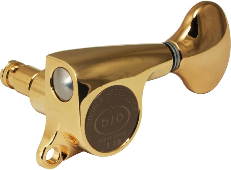 Tuners - Gotoh, SGS510Z MG, Mini 510 Locking, 6-in-a-line, Color: Gold