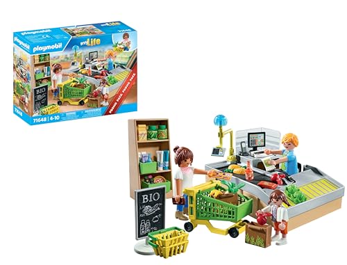 PLAYMOBIL MyLife Promo Pack 71648 Supermercado ecológico,