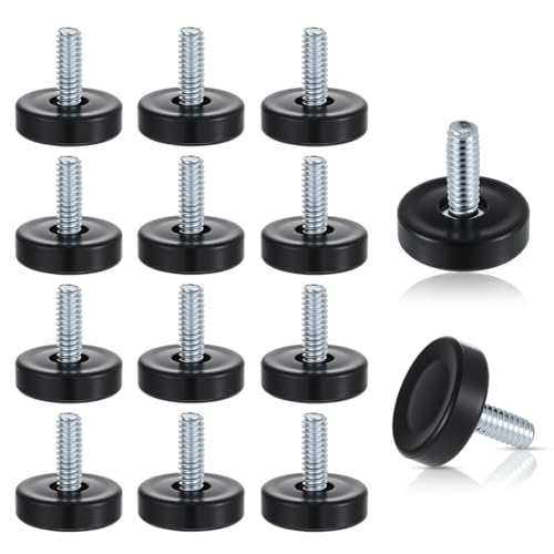 YBEATY 12 PCS Thread Furniture Feet Levelers 1/4