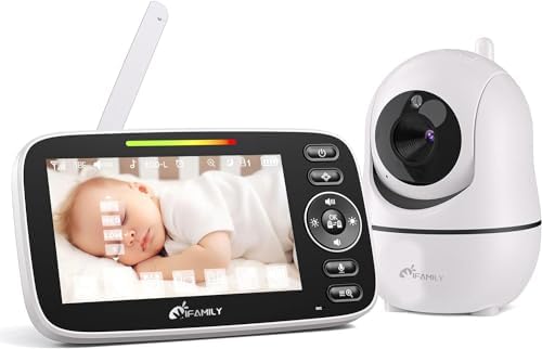 iFamily Split Screen Baby Monitor, Large Display Video Baby Monit...