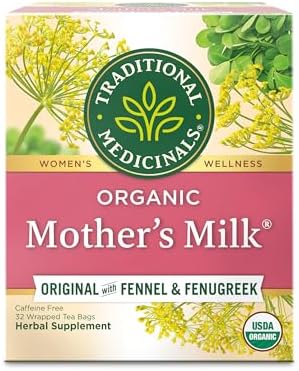 Traditional Medicinals Organic Mother's Milk with Fennel & Fenugreek (32 Wrapped Tea Bags, 1.98oz/ 56g)