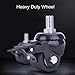 Heavy Duty Castor,4pcs Heavy Duty Swivel Caster Wheel,Industrial Furniture Castors in Nylon,Black,with Threaded Stem M16x25mm,Double Bearing,Wear-Resistant,Capacity Max 600KG,for Trolley (2in,Brake) (