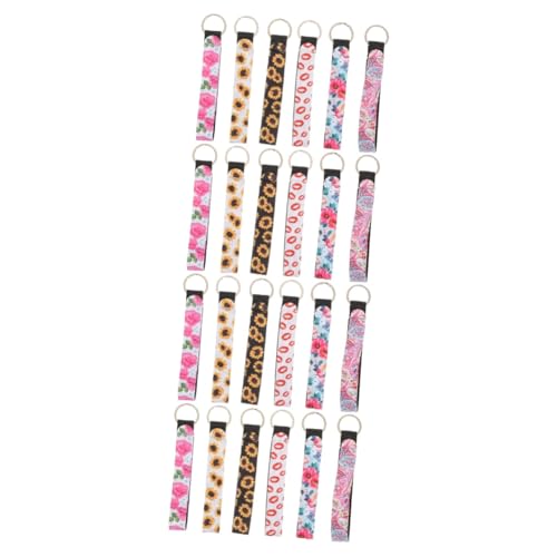 BESPORTBLE 4 Series Colgante De Llave De Muñeca Llavero Cordones Accesorios Mini Cordón Correa De Muñeca Para Llaves Cordón De La Pulsera Cadena De Cordón Neopreno 6 Piezas X 4