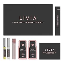 LIVIA Advanced Eyebrow Lamination Kit DIY Brow Lift for Fuller, Thicker & Defined Brows Salon-Quality Results at Home 3 Applications-Up to 8 Weeks Gentle & Nourishing