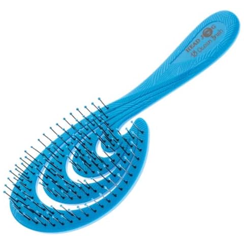 Head Jog 18 Ocean Hair Brush. Eco Friendly Vent Paddle Brushes Cover
