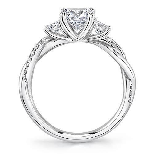 1.48 Carat 3 Stone Moissanite Engagement Rings for women Moissanite Rings Platinum Plated Silver rings2
