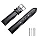 BERNY Quick Release Leather Watch Bands Men's Women's Watch Bands Top Genuine Leather Watch Strap for Men Women - 22mm, Black