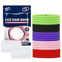 Swiftctrl 20 Stück Anti Laus Haargummi Mit 2pcs Extra feiner Zahnkamm gegen Kopfläuse Buntes Elastisches, Hilfe dem Schutz von Läusen Vorzubeugen