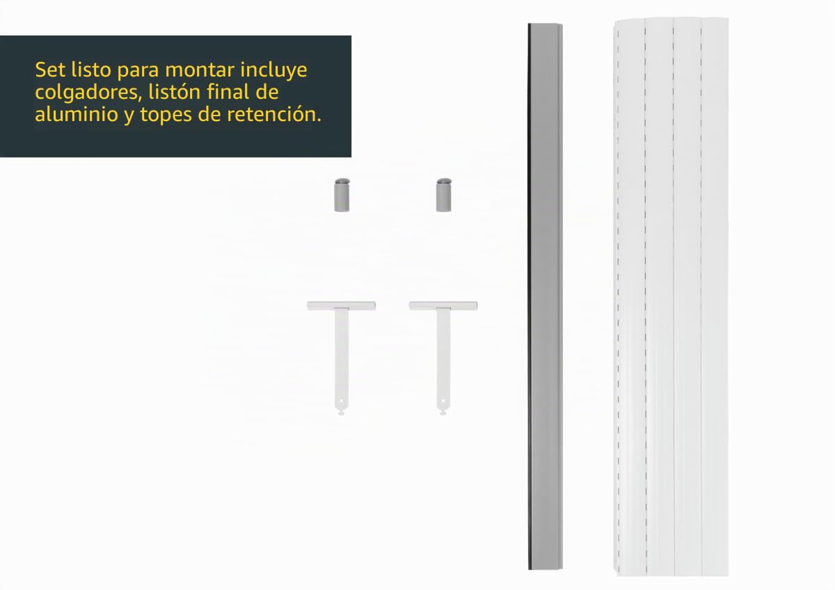 Schellenberg 20090 Juego de blindaje para persiana enrollable Mini, 100 x 120 cm, blanco
