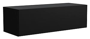 meble masztalerz Mueble TV Suspendido 100 cm Negro Mate - Mueble para TV - 1 Puerta sin Tirador - Mesa TV Mueble Salon Moderno- Color Negro Universal - 100x30x36,5 cm