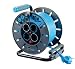 Produktbild MASTERPLUG Masterplug ProXT Kabeltrommel 4-fach 40m | Leicht und stabil | gut sichtbares Kabel | mit LED Betriebsanzeige und Thermoschutz (blau)
