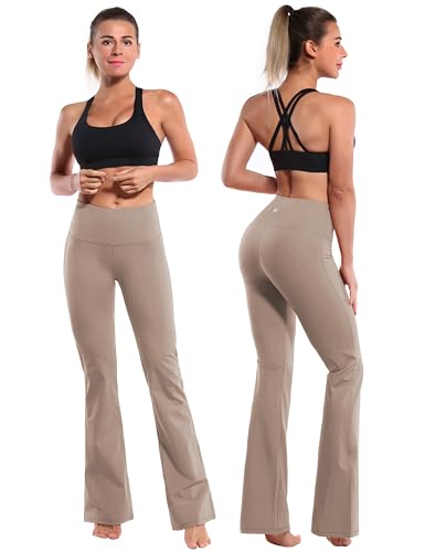 Image of BUBBLELIME 29 inch /31 inch /33 inch /35 inch /37 inch 3 Styles Women's High Waist Bootcut Yoga Pants Basic /Side Pockets Tummy Control Workout Flared