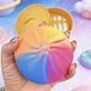 Colorful Dumpling Squishes Stress Balls with Steamer, Cute Anxiety Relief Toy, Soft Squeeze Decompression Dough for Adults, Simulation Food Squishies Bun (Glitter White, 1pcs) #5