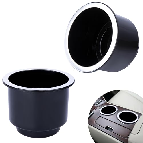 2PCS Cup Holder Insert Plastic Cupholder Insert for Car Universal Drop In Cup Holder Car Seat Cups Holders Replacement for Sofa Boat Rv Couch Golf Cart Truck Poker Table for 2.8 to 3.7 Cups Base