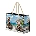Bolsa de playa grande y bolsa de viaje para mujer – Bolsa de piscina con asas, bolsa de semana y bolsa de noche – Reptiles de Iguana