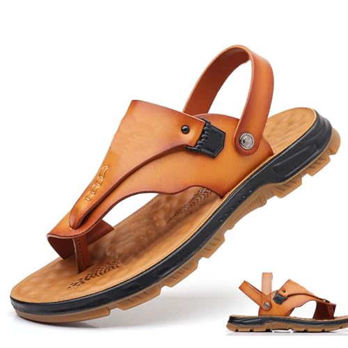 Mens Orthopedic Sandals Lightweight Comfortable Anti Slip Slip On Two Uses Beach Slippers Bunion Corrector for Hallux Valgus Summer Travel Outdoor