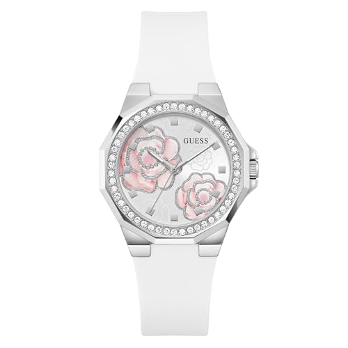 Montre femme Guess cadran blanc bracelet blanc 38 mm tendance