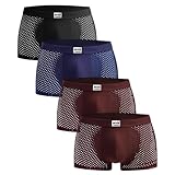 BOXR Underwear Bambus Boxershorts Herren 4er Pack Unterhosen Männer Ultra-Weich Atmungsaktiv...