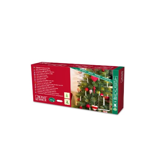 Guirlande sapin artificiel lumineuse Konstsmide 10 LED blanc chaud intérieur 4.5V
