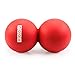 YOGU Peanut Double Ball or Set of 2 Firm Massage Lacrosse Balls for Myofascial Release, Trigger Point Therapy, Muscle Knots, and Yoga Therapy Massage Ball (1 Double Ball - Red)