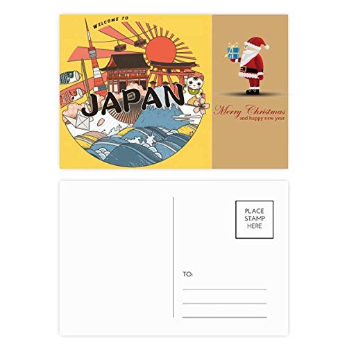 Cartes postales japonaises culture Edo et Père Noël en lot de 20 pièces