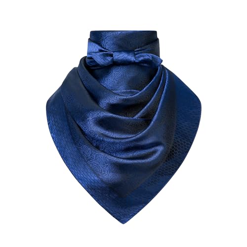 Image of 35 inch Men's Large Square Jacquard Scarf - Cowboy Wild Rugged Style, With Gift Packed