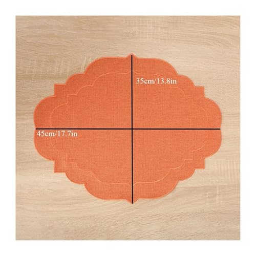 Napperon orange de table lavable 45x35cm dessous de verre chic