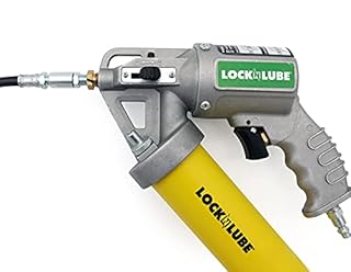 LockNLube 2-in-1 Pneumatic Grease Gun with Single Shot & Continuous Modes. Single-Shot and Continuous delivery Modes in one Grease Gun! Easily Switch delivery Mode with The Sliding Selection Lever.