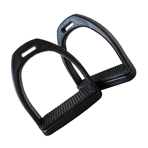 KOMBIUDA Horse Stirrups English Navy Saddle Pads Protective Non-Skid Safety Stirrups