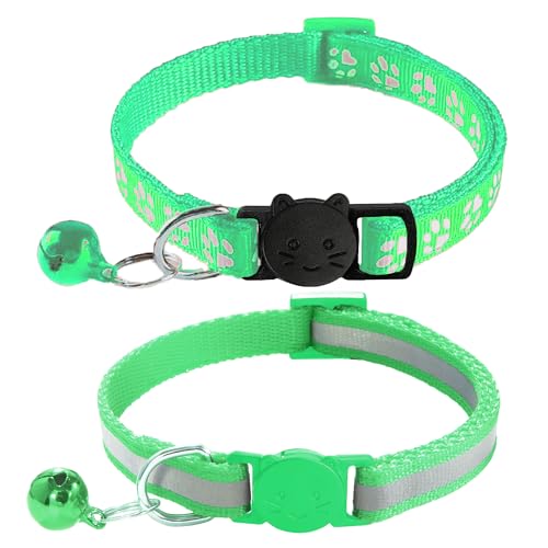 zulinlong 2 Pack Cat Collars - Reflective, Breakaway Design