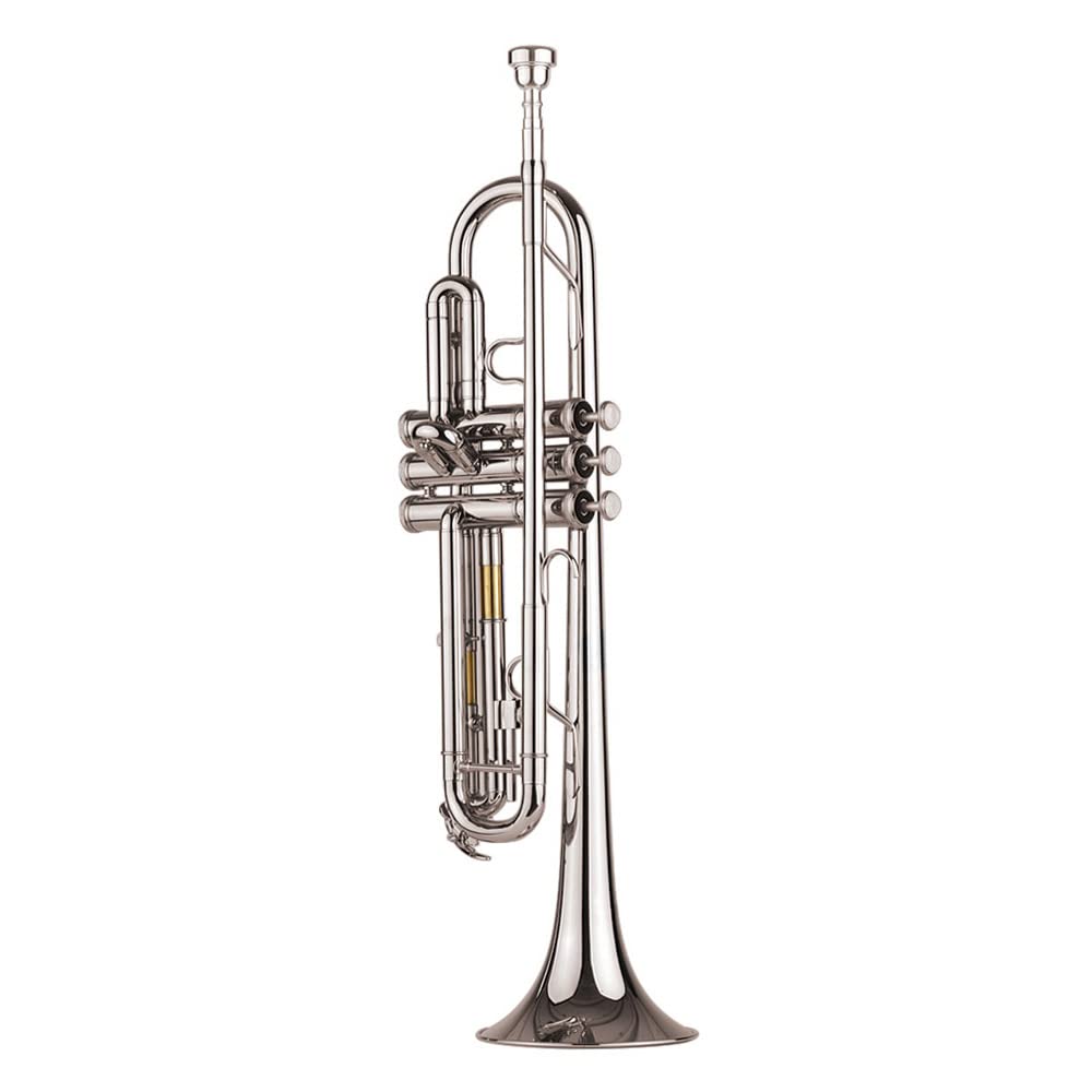 Tromba in Sib Standard Sib Tromba Materiale Ottone Nichel Placcato Strumento a Fiato con Bocchino Borsa per il Trasporto Guanti Panno di Pulizia
