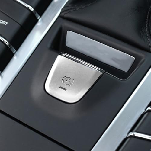 Bouton de frein à main pour Porsche Macan 2014-2018 décor de couverture argenté P