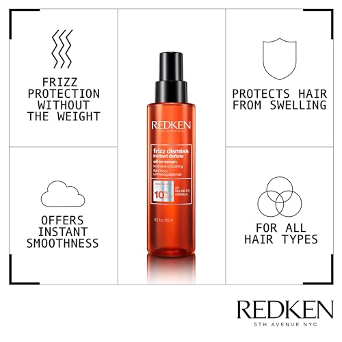 REDKEN Hair Oil-In-Serum, Babassu Oil, Smooths Hair, Lightweight, Frizz Dismiss Instant Deflate, 125 ml - Image 4