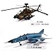 OPO 10 - Lotto di 2 Veicoli Militari Japan Forza di Auto-Difesa 1/100: Boeing AH-64 Apache Elicottero + Aereo F-4EJ Phantom 1/100 (SD3 + SD6)