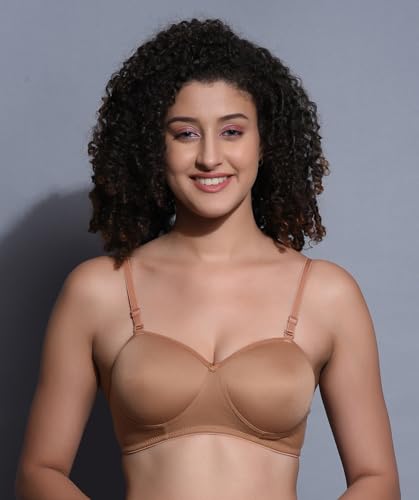 Image of SPUNN Women's Cotton Blend Light Padded Wirefree T-Shirt Bra Combo