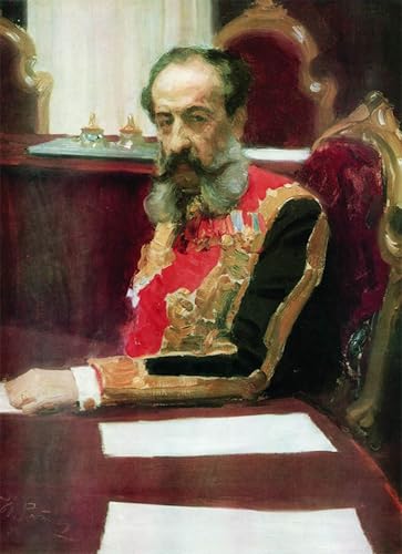 Impresiones de lienzo del retrato de Mikhail Volkonsky de Il'ya Repin 60x90cm