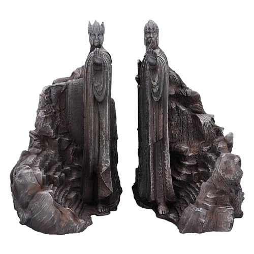 Nemesis Now Sujetalibros del Señor de los Anillos de Las Puertas de Argonath de 19 cm, Resina, Gris, con Licencia Oficial del Señor de los Anillos, Pieza de exhibición del Señor de los Anillos,