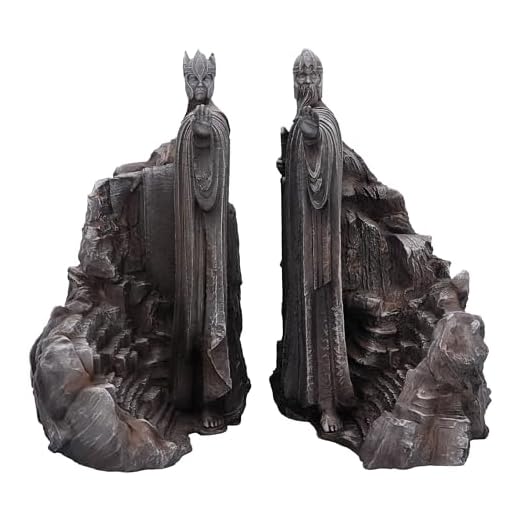 Nemesis Now Sujetalibros del Señor de los Anillos de Las Puertas de Argonath de 19 cm, Resina, Gris, con Licencia Oficial del Señor de los Anillos, Pieza de exhibición del Señor de los Anillos,