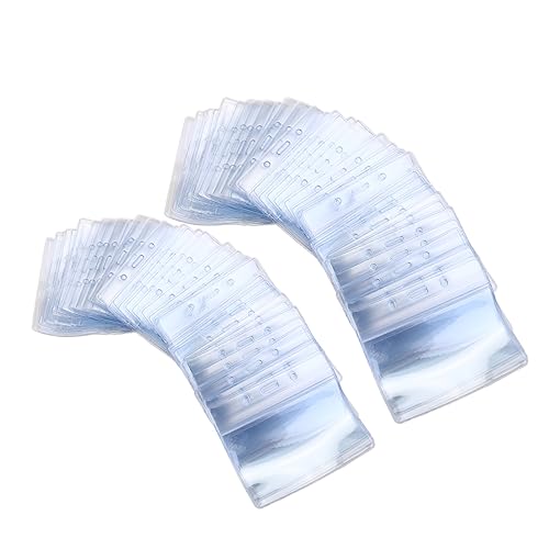 Porte-badges horizontaux transparents en plastique étanche pour cartes | Lot de 300