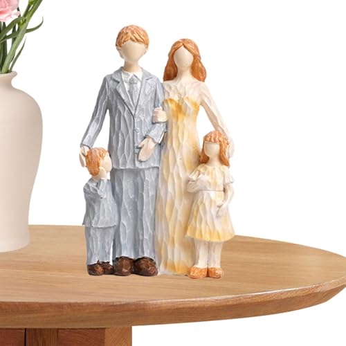 Image of Resin Figurines People Family Resin Hand-Painted Figurines
