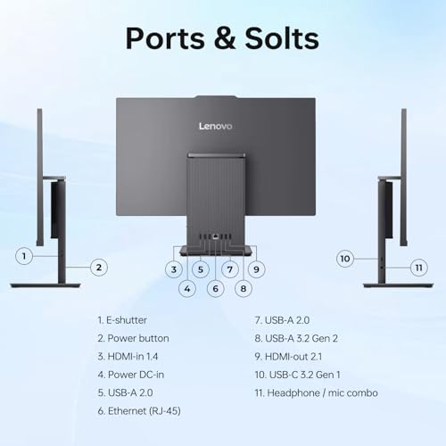 Image of Lenovo IdeaCentre Business Computer All-in-One PC, 27 inch FHD 100Hz Display, Intel Core i7-13620H, 32GB DDR5, 2TB SSD, Wi-Fi 6, Windows 11 Pro with AI & Microsoft Copilot, Wireless KB & M, Grey