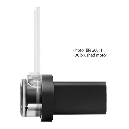 Miniatura 5 de Kamoer KMPP6 0.1 fl ozmin Bomba peristáltica de bajo caudal mini 3.7V DC Motor con 116 recto a través del conector de la pagoda