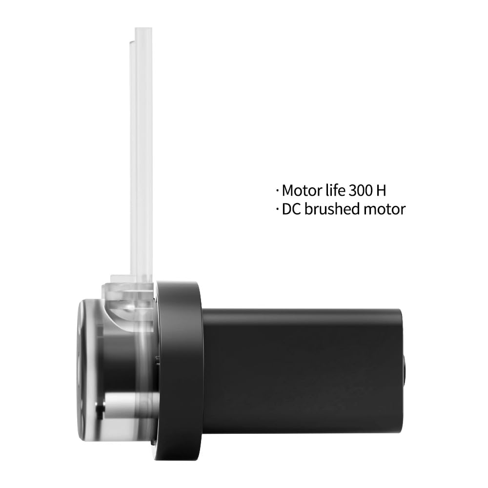 Kamoer KMPP6 Pompe péristaltique mini 3,7 V CC 4ml/min | Pompe doseuse de liquide à faible débit, moteur avec connecteur pagode 1/16