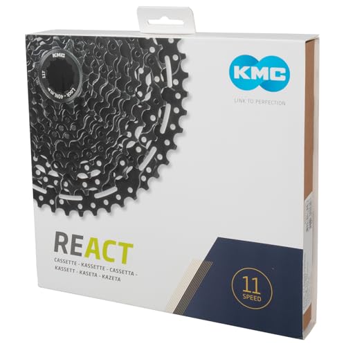 Cassette 11 vitesses KMC React noir 11/50T pour transmission de vélo
