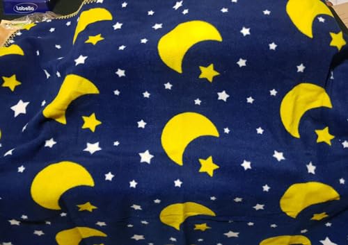 Couverture polaire pour poussette lune et étoiles - Nid d'ange doux