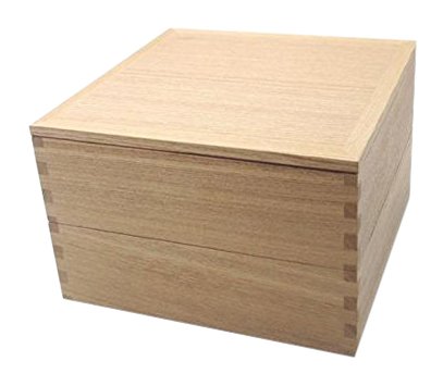 Amazon｜松屋漆器店 白木塗タモ製5.0寸二段重内朱｜重箱 オンライン通販