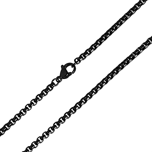 Edforce Stainless Steel Double Layer Cross Pendant Necklace for Men, 24" Box Chain4