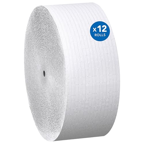 Scott Professional Coreless Jumbo Roll Toilet Paper, Bulk, 12 Rolls (07005) | High-Capacity, 2300'/Roll, Septic Safe, Standard Tier, Compatible with Coreless Jumbo Roll Toilet Paper Dispensers - image 1